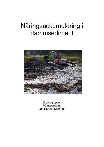 Näringsackumulering i dammsediment - Landskrona kommun