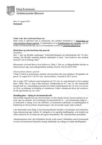Direktionscenter Økonomi Notatark - Ishøj Kommune