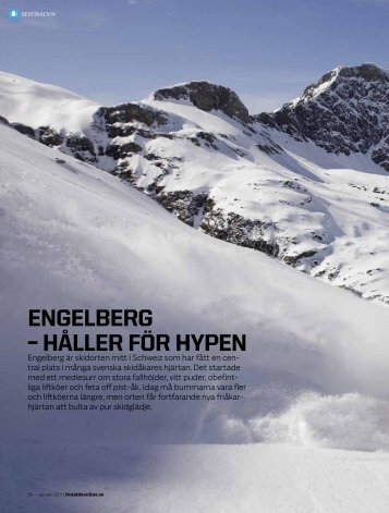 ENGELBERG – HåLLER föR HypEN