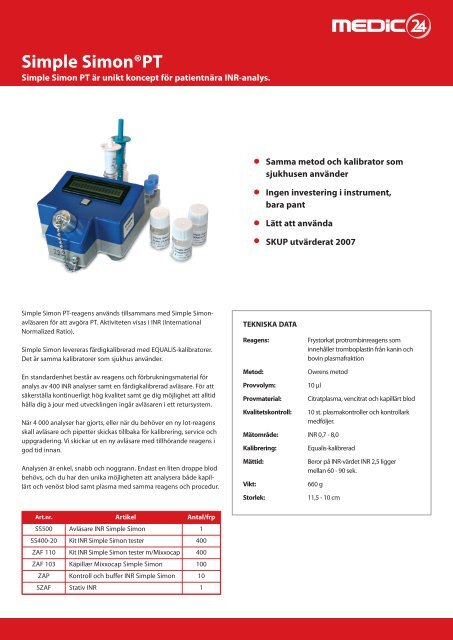 Innovativa lösningar - patientnära diagnostik - Medic24