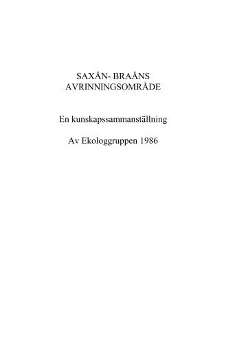 Läs - Saxån-Braåns Vattenvårdskommitté