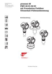 prosonic M FMU 40/41/42/43 mit Foundation Fieldbus Ultraschall ...