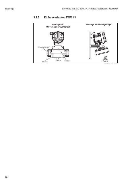 prosonic M FMU 40/41/42/43 mit Foundation Fieldbus Ultraschall ...