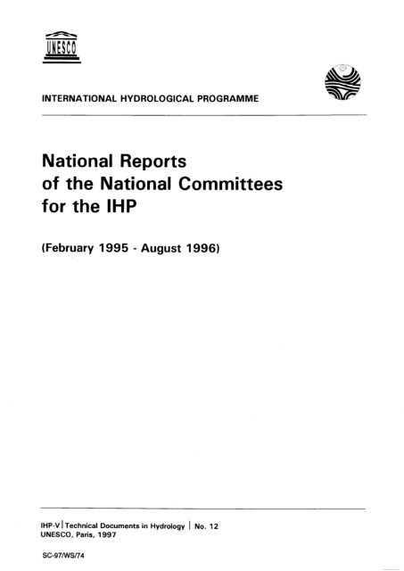 National reports of the National Committees for the IHP, February ...