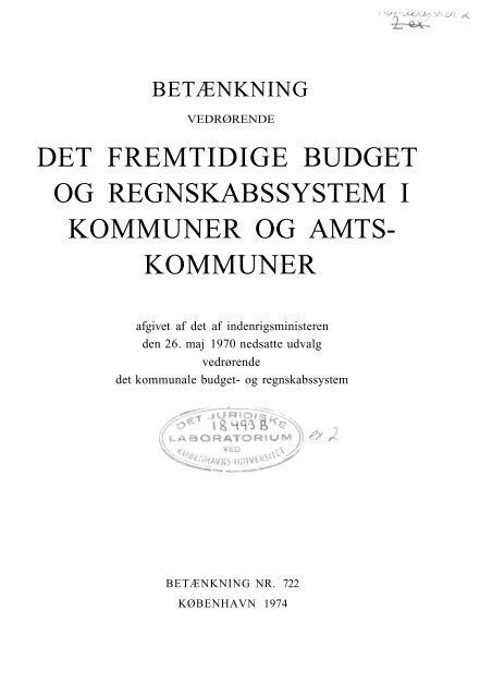 DET FREMTIDIGE BUDGET OG REGNSKABSSYSTEM I ...