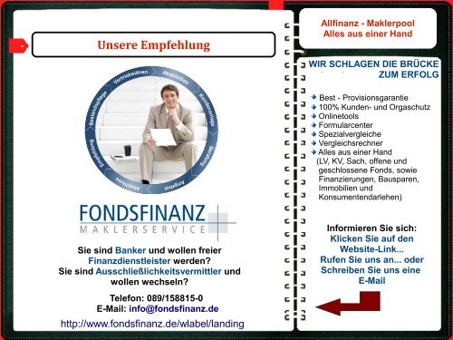 WEB-Visitenkarte : FONDSFINANZ Maklerpool - alles aus einer Hand