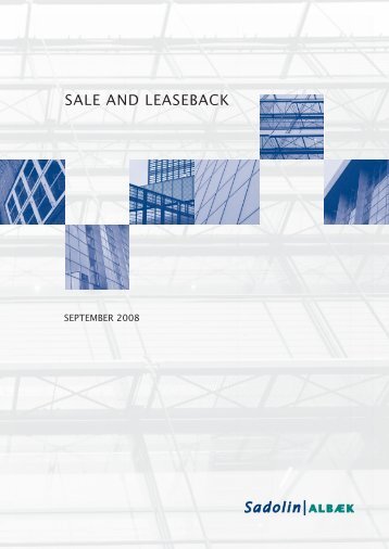 Sale and leaseback notat - Sadolin & Albæk