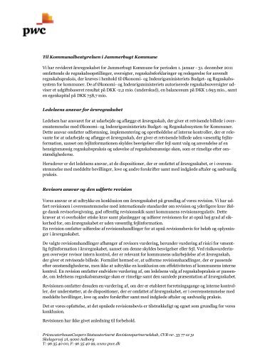 Jammerbugt Revisionspåtegning 2011 - Jammerbugt Kommune