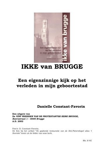 Boek IKKE van Brugge van Dany Constant-Favorin - Welkom op de ...