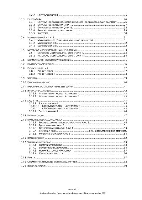 Studieordning for Finans-bachelor - Erhvervsakademi Aarhus