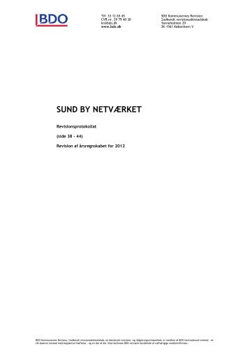 Bilag 1-2 Sund By Netværket revisionsprotokol 2012