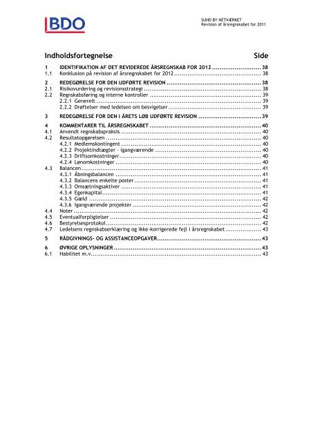 Bilag 1-2 Sund By Netværket revisionsprotokol 2012