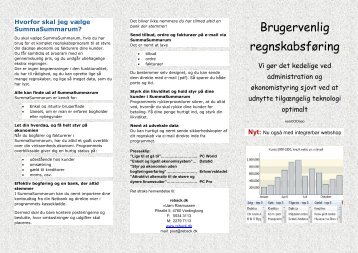 Brugervenlig regnskabsføring - SummaSummarum