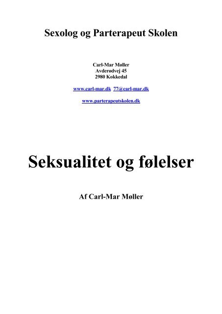 Seksualitet og følelser - Carl-mar.dk