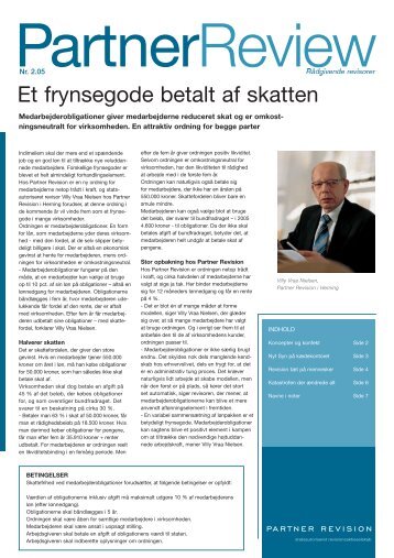 Et frynsegode betalt af skatten - Partner Revision