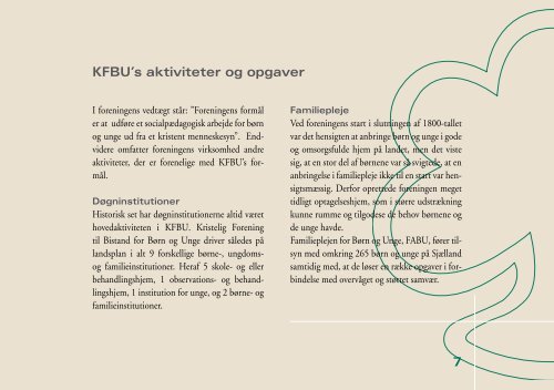 KFBU's folder - Kristelig Forening til Bistand for Børn og Unge