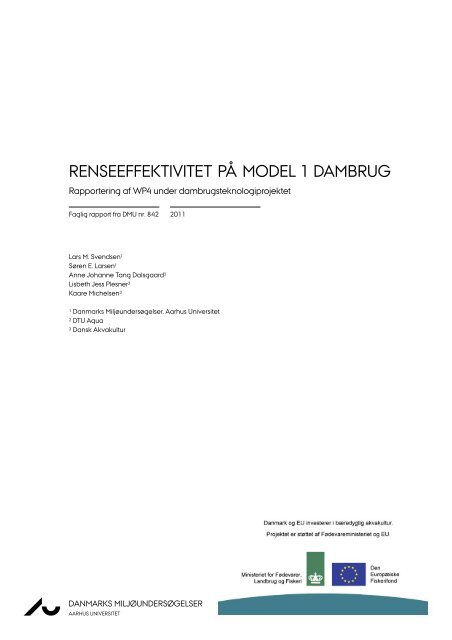 Renseeffektivitet på model 1 dambrug – Rapportering af WP4 under ...