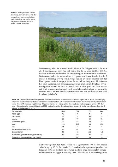 Renseeffektivitet på model 1 dambrug – Rapportering af WP4 under ...