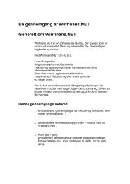 En gennemgang af Winfinans.NET Generelt om Winfinans.NET
