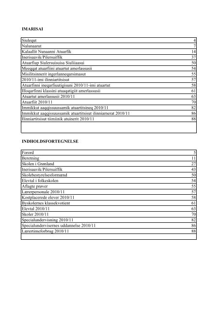 Folkeskolen i Grønland 2010/2011 - Inerisaavik