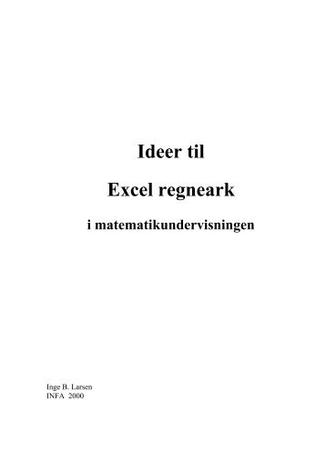 Ideer til Excel regneark.pdf - INFA