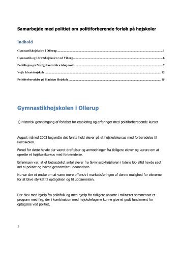 Gymnastikhøjskolen i Ollerup - FFD.dk