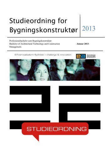 Studieordning for Bygningskonstruktør 2013