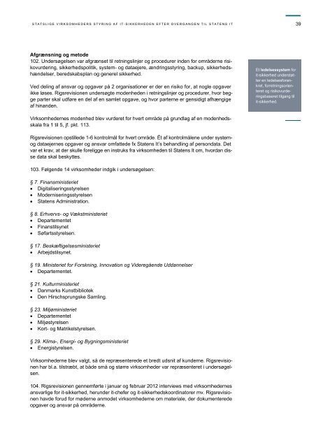 Hent beretningen her (pdf) - Rigsrevisionen