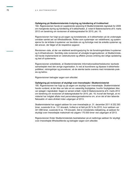 Hent beretningen her (pdf) - Rigsrevisionen