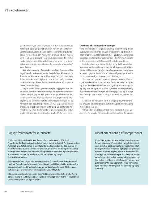 Magasinet Finans nr. 7/2007 (PDF) - Finansforbundet