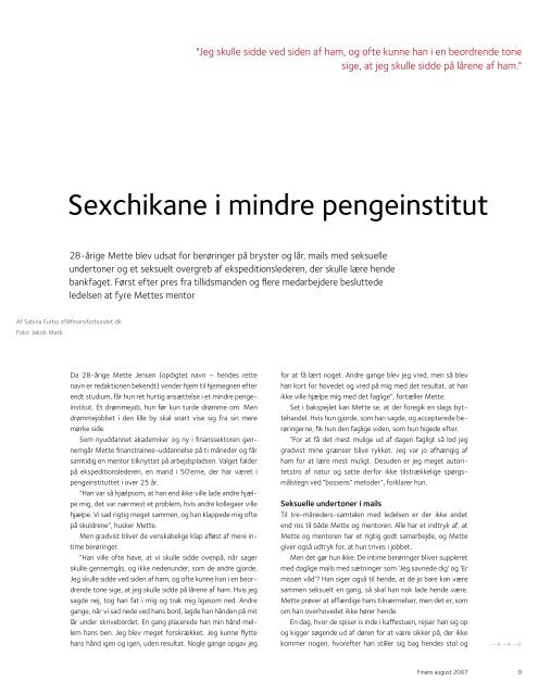 Magasinet Finans nr. 7/2007 (PDF) - Finansforbundet