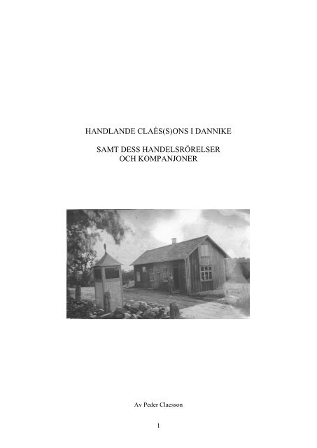 Handl Claeson i Dannike - XL Bygg