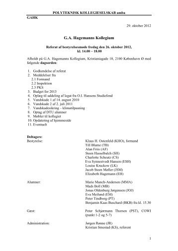 Referat GAHK 26. okt. 2012 - PKS