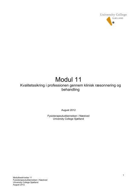 Download modulbeskrivelsen - University College Sjælland