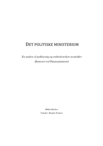 DET POLITISKE MINISTERIUM - Kommunikationsforum