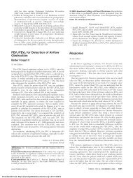 FEV1/FEV6 for Detection of Airflow Obstruction Response - Chest ...