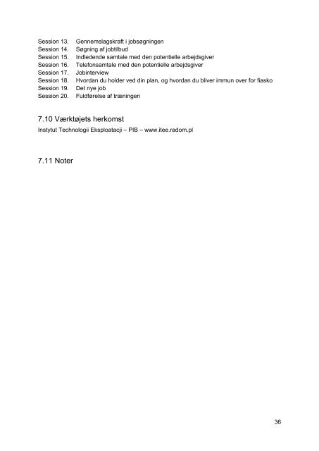 Good practice catalogue - European Outplacement Framework