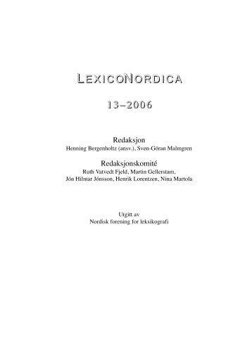 LexicoNordica 13