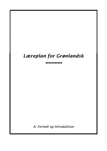 Læreplan for Grønlandsk - Inerisaavik