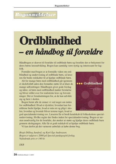 bladet - Ordblinde/Dysleksiforeningen i Danmark