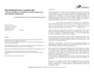 Interaktionsniveauer i psykoterapi
