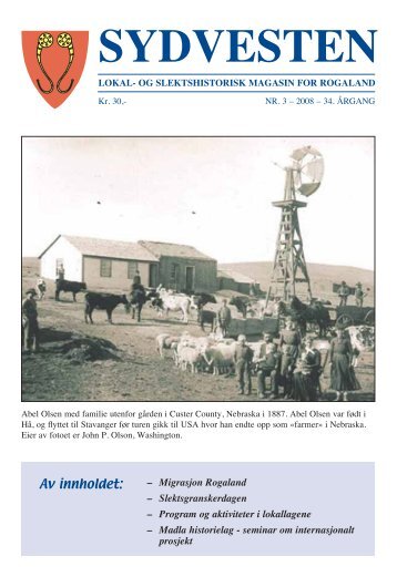 Sydvesten 2008-3.pdf - Rogaland Historielag
