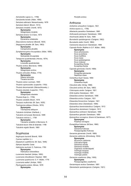 Distribution of marine, benthic macro-organisms at Svalbard ...