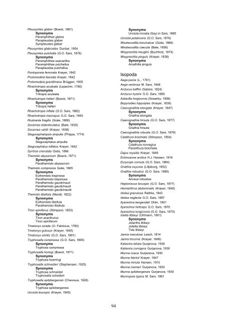 Distribution of marine, benthic macro-organisms at Svalbard ...