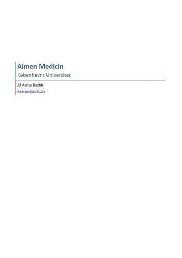 Almen Medicin (2012), af Asma Bashir www.asmabashi