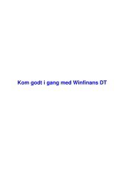 Kom godt i gang med Winfinans DT