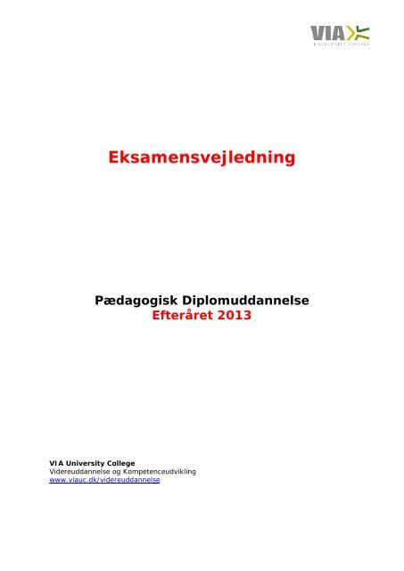 Pædagogisk diplomuddannelse - VIA University College