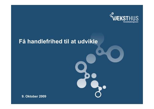 Få handlefrihed til at udvikle v/Jan Baumgarten