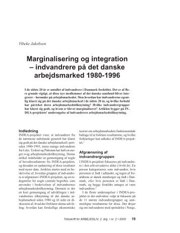 Marginalisering og integration – indvandrere på ... - Nyt om Arbejdsliv