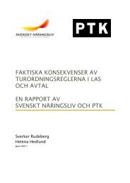 Faktiska konsekvenser av turordningsreglerna i LAS och avtal - PTK